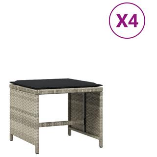 VidaXL  sgabello da giardino Polirattan 