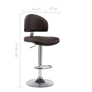 VidaXL Tabouret de bar cuir artificiel  