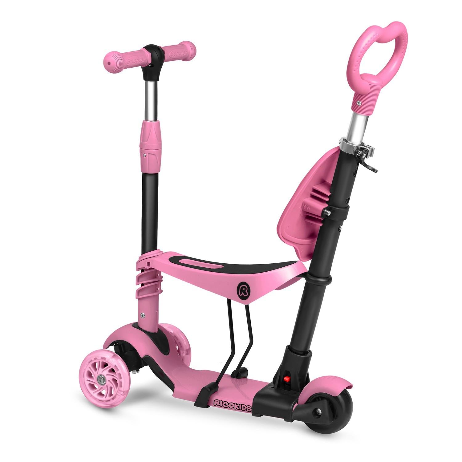B2X  Dreiradroller Ricokids Todi - Rosa 