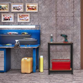 B2X Schwarzes Regal für hohe Belastung 5 Ebenen  