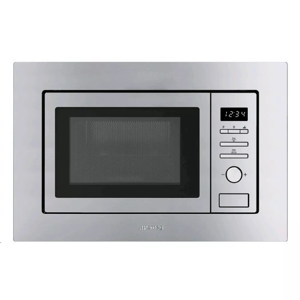 smeg – FMI017X Universale Einbau-Mikrowelle mit Grill, 700 W, One Size