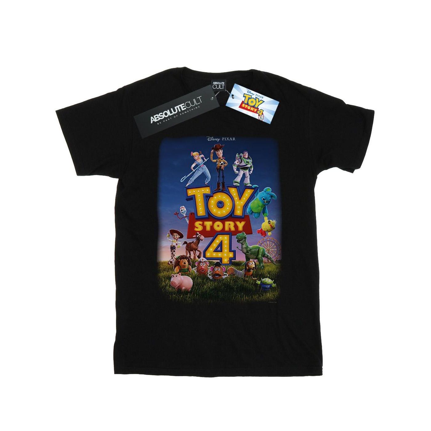 Image of Toy Story 4 Poster Art Tshirt Damen Schwarz 3XL