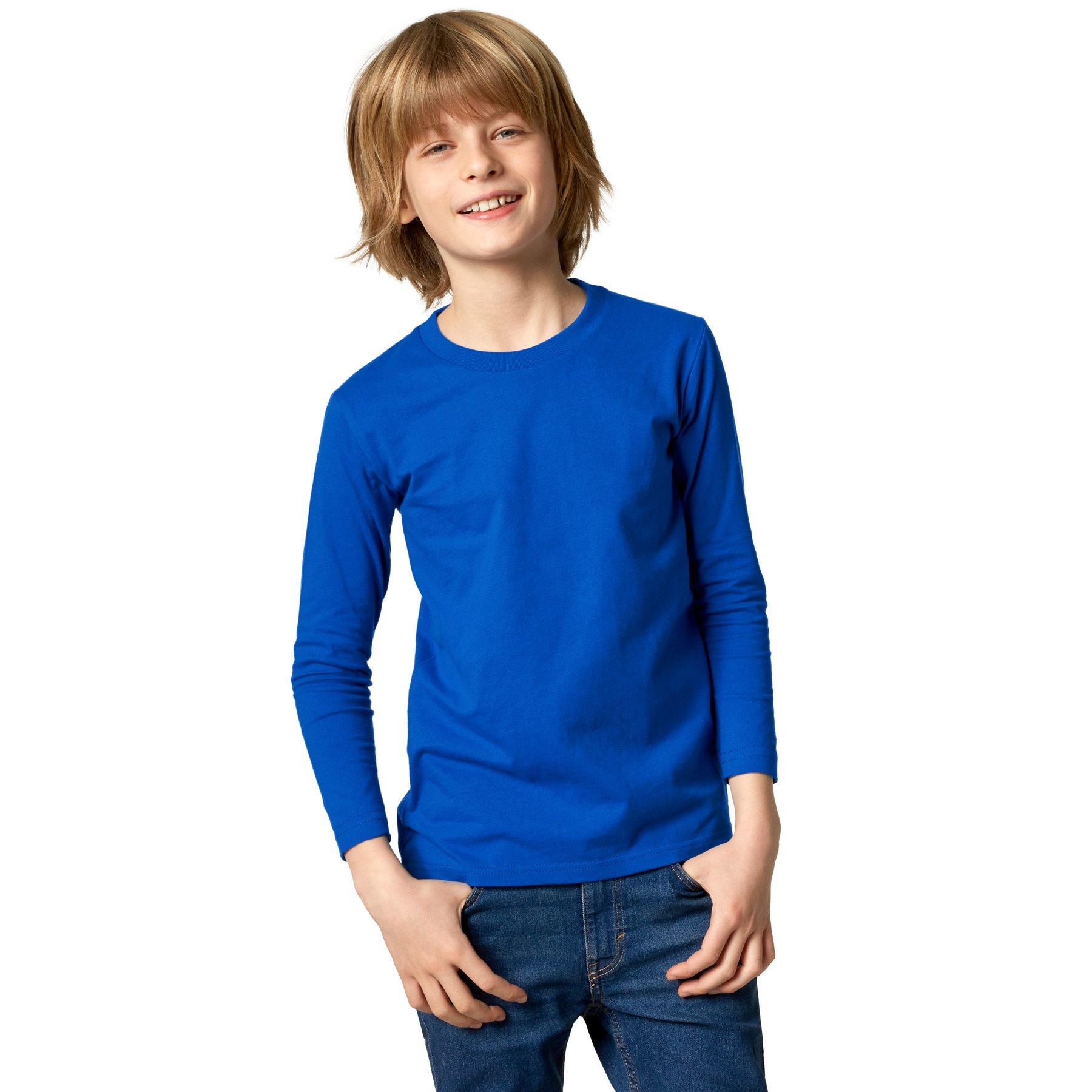Image of Langarm-shirt Kinder Jungen Blau 140