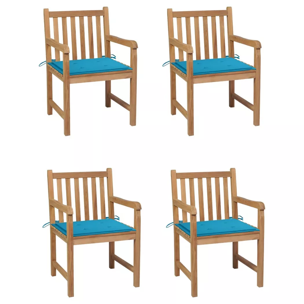 VidaXL - Gartenstuhl holz, One Size, Blau
