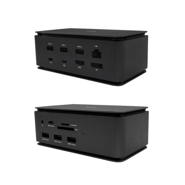 Image of Metal USB4 Docking station Dual 4K HDMI DP + Power Delivery 80 W