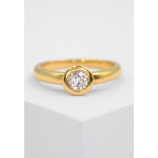 MUAU Schmuck  Solitaire Ring Diamant 0.40ct. Gelbgold 750 