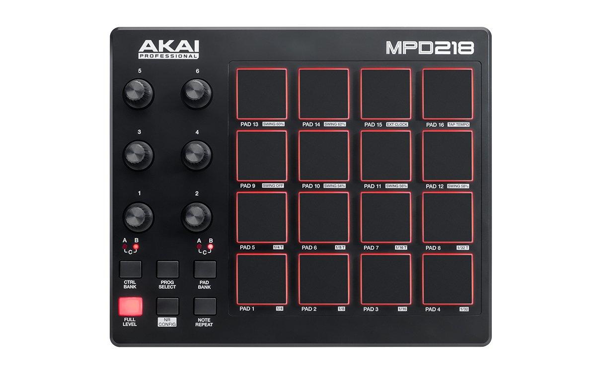 AKAI  Akai MPD218 table de mixage audio Noir 