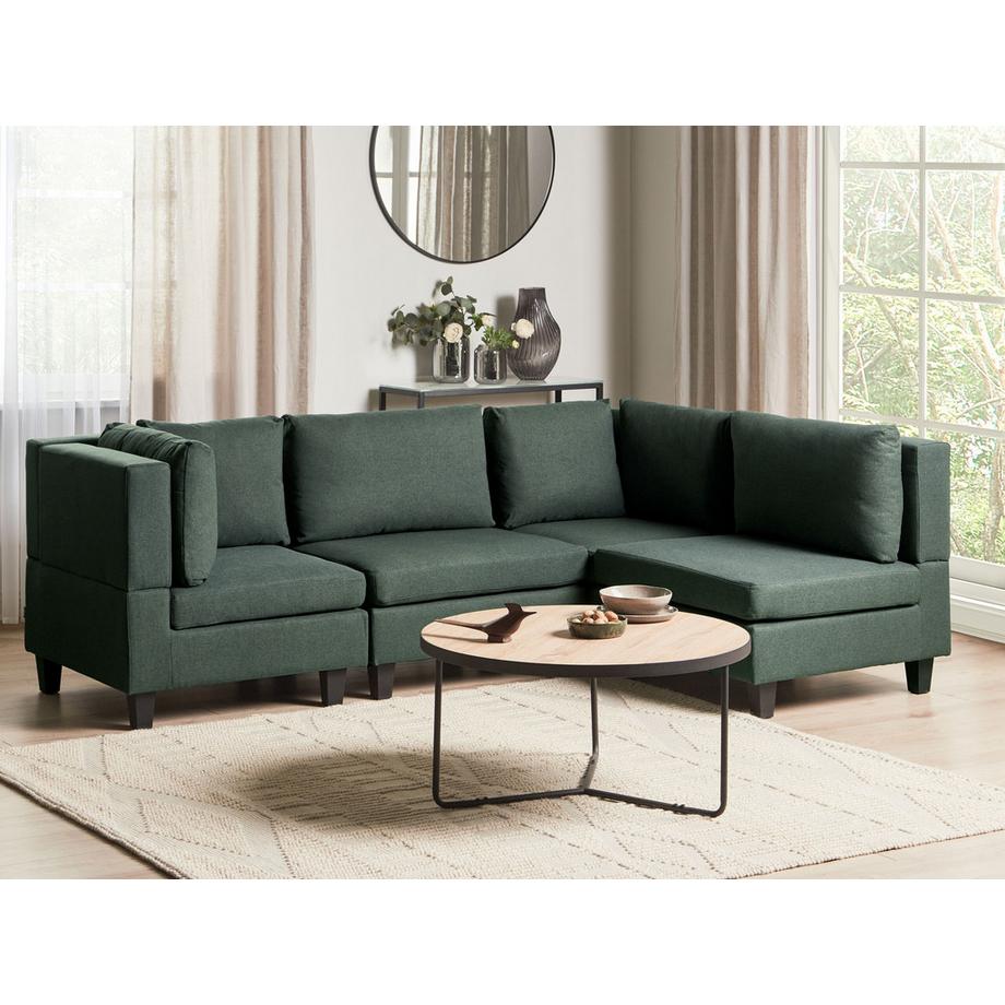Beliani Canapé d'angle en Tissu  UNSTAD  