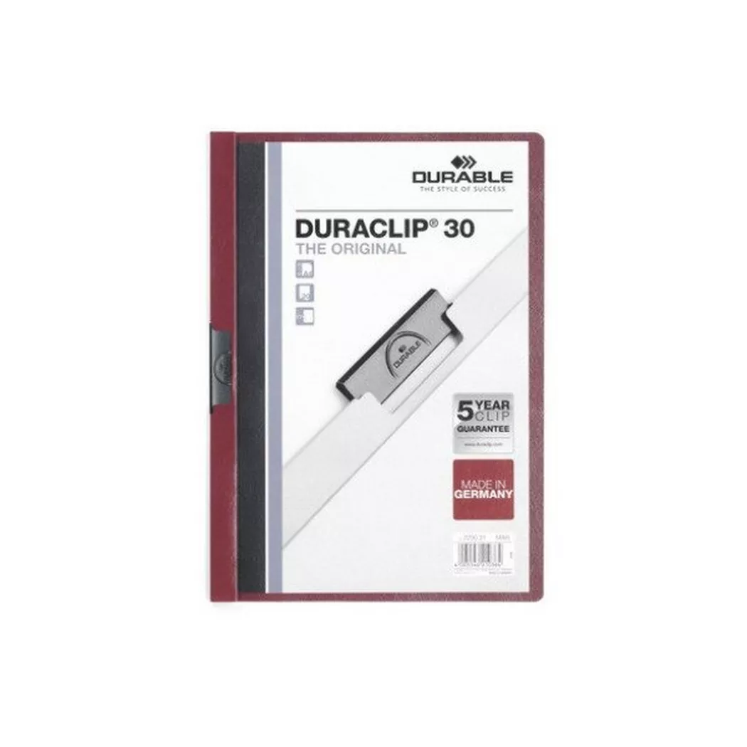 Durable duraclip 30 chemise de présentation à clip bordeaux 2200 31