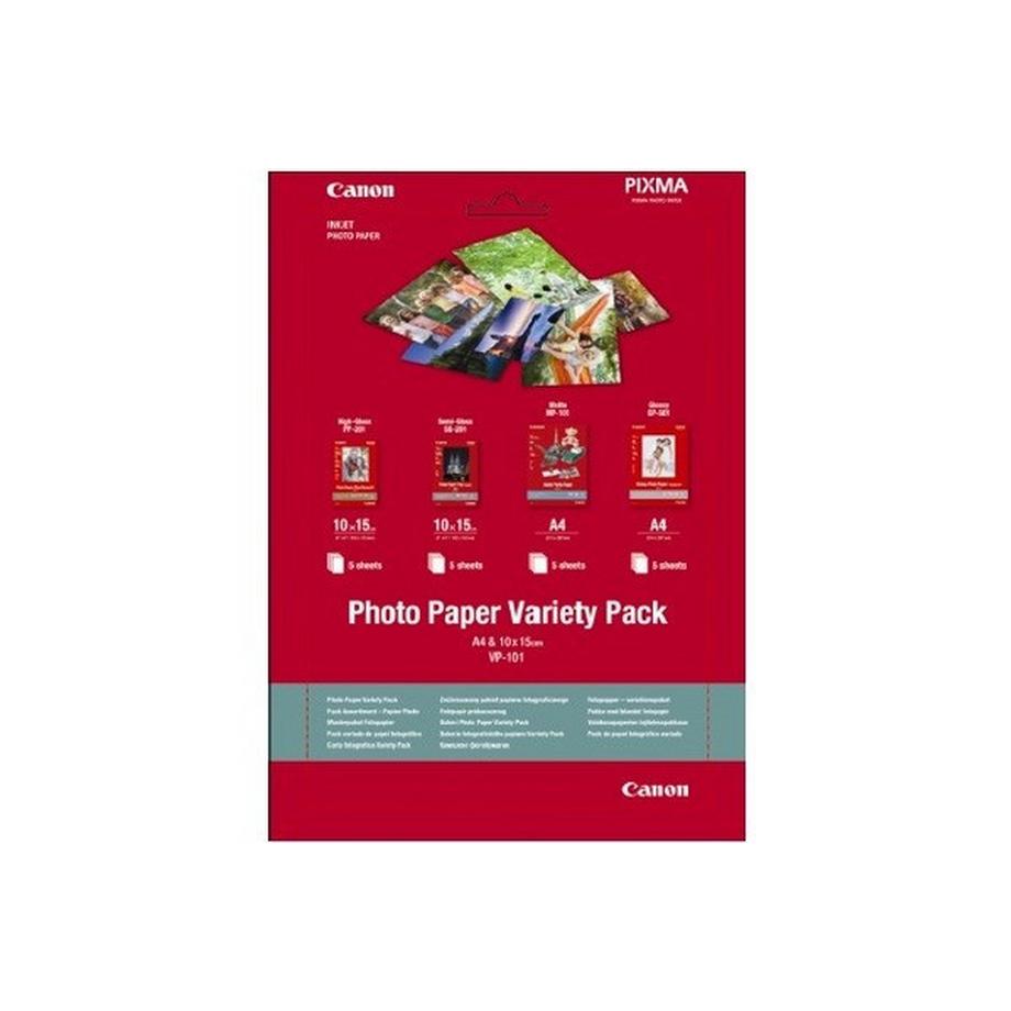 CANON Photo Pap.Variety Pack A4/A6 VP101A4/6 InkJet 20 Blatt