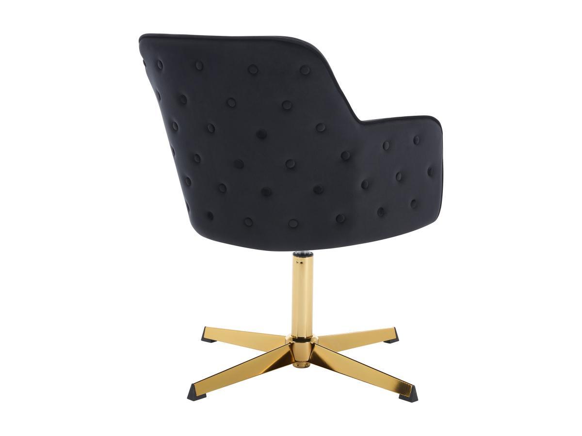 PASCAL MORABITO Chaise de bureau - Velours - Noir et doré - CAPULI de Pascal Morabito  