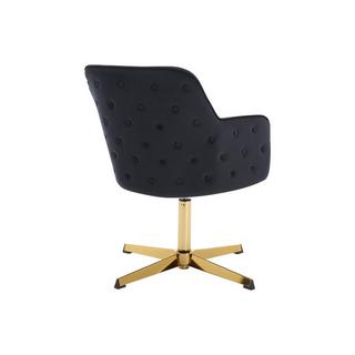 PASCAL MORABITO Chaise de bureau - Velours - Noir et doré - CAPULI de Pascal Morabito  