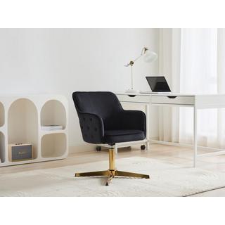 PASCAL MORABITO Chaise de bureau - Velours - Noir et doré - CAPULI de Pascal Morabito  