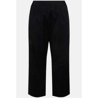 Ulla Popken  Pantaloni chino a 7/8 modello Ruby con taglio della gamba dritto e ampio e cintura elastica 