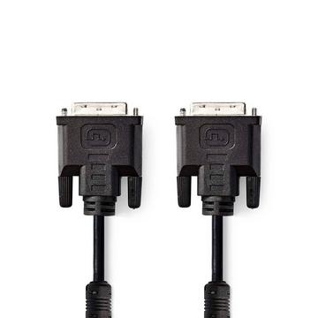 Câble DVI | DVI-I 24+5-Pin Male | DVI-I 24+5-Pin Male | 2560x1600 | Nickelé | 2.00 m | Droit | PVC | Noir | Sachet en plastique