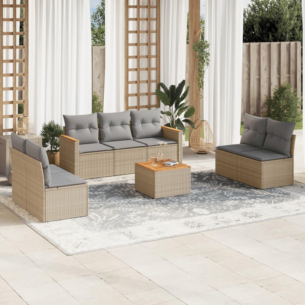 VidaXL set divano da giardino Polirattan  