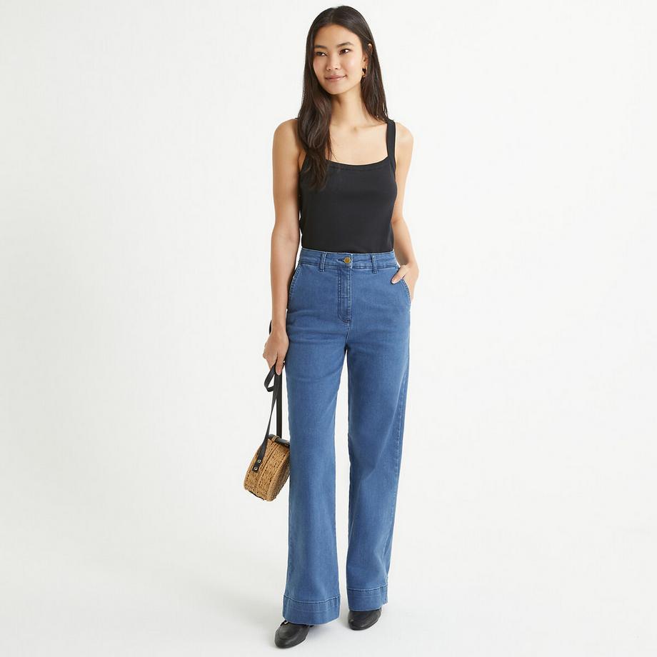 La Redoute Collections Top a costine senza maniche scollo rotondo  