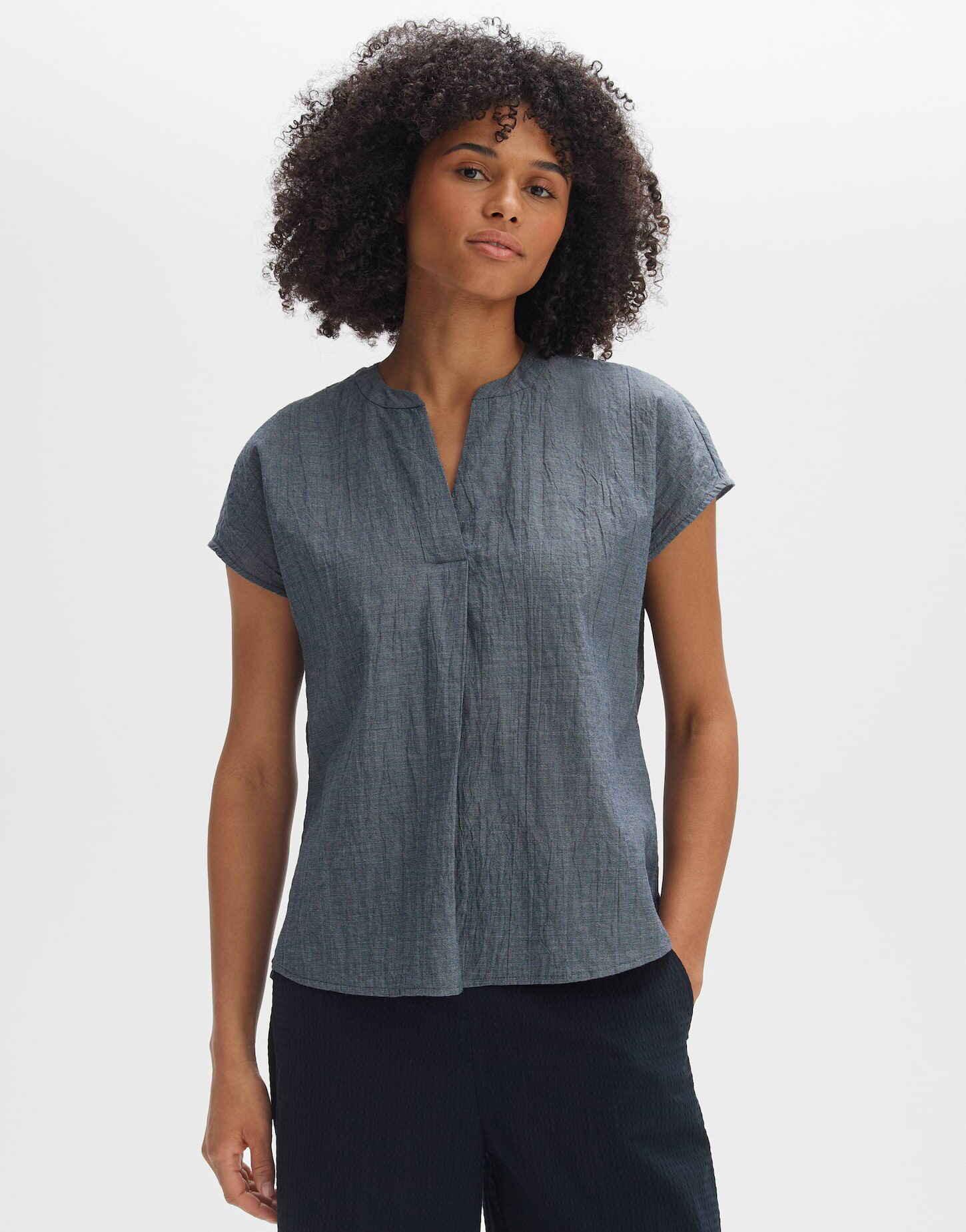 Image of Shirtbluse Famita Gerader Schnitt Damen Aquamarine 38