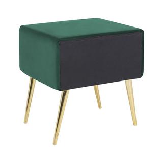 Beliani Comodino 1 cassetto en Velluto Glamour FLAYAT  