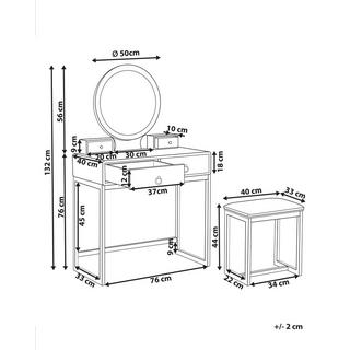 Beliani  Coiffeuse en MDF Glamour AUXON 