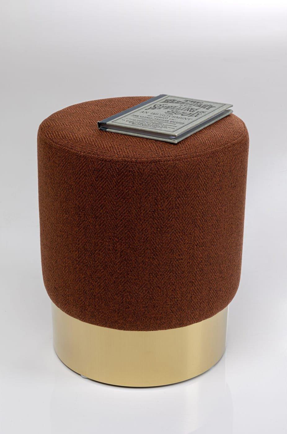 KARE Design Hocker Cherry Lina Brass rund 35  