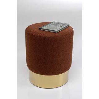 KARE Design Tabouret Cherry Lina marron Laiton rond 35  