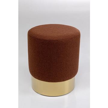 Tabouret Cherry Lina marron Laiton rond 35