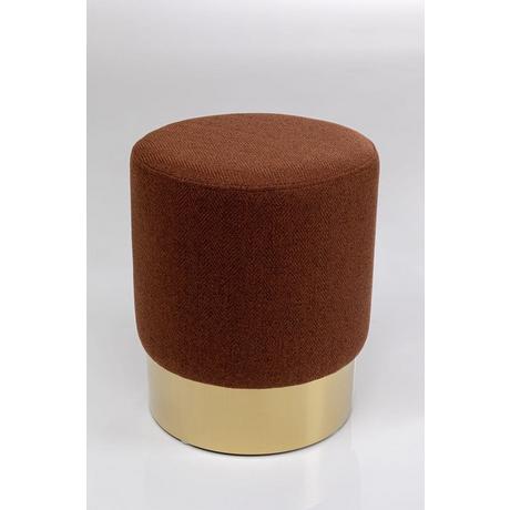 KARE Design Tabouret Cherry Lina marron Laiton rond 35  