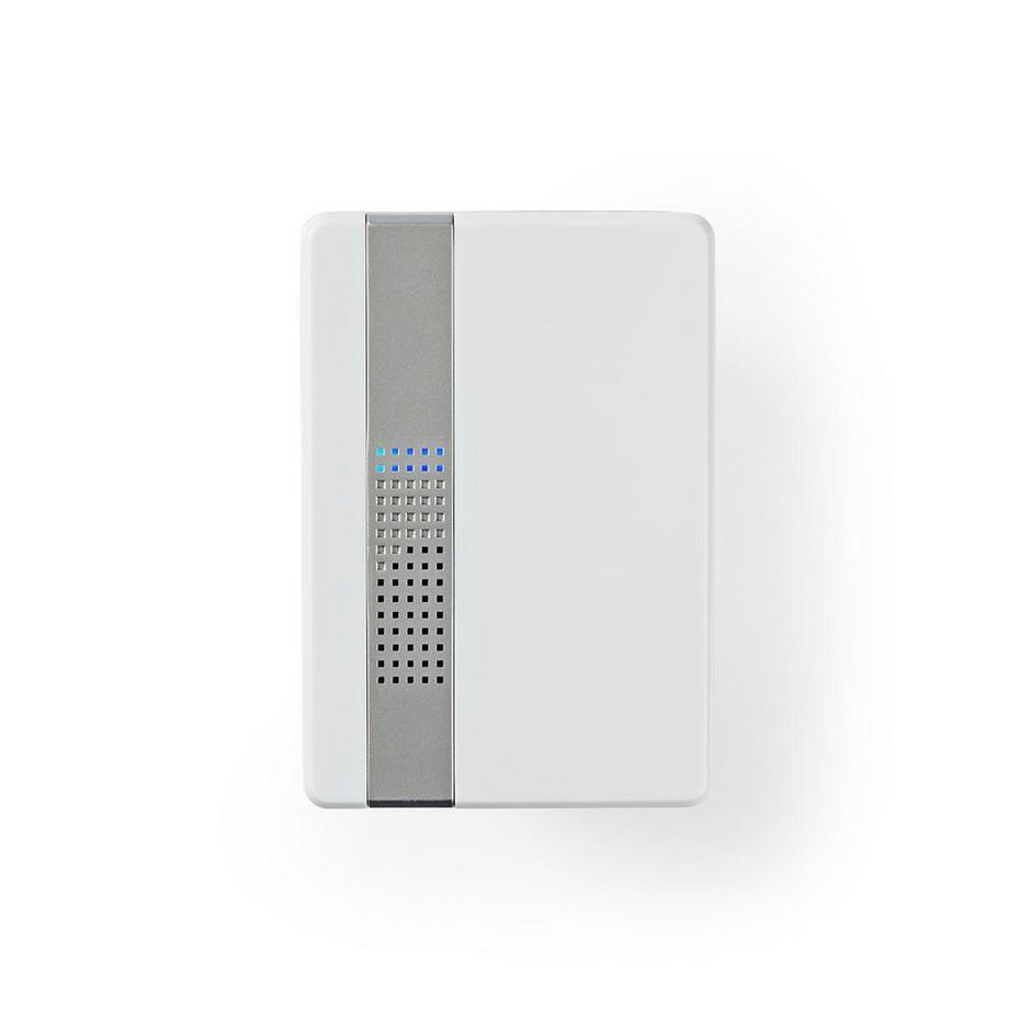 Nedis  Kabellose Türklingel | Netzadapter | 220 - 240 V AC 50 Hz | 1x CR2032 | Lautstärke: 80 dB | Signalreichweite: 300 m | IP44 | Einstellbare Lautstärke | 36 Melodien | 1 Empfänger | Weiß. 