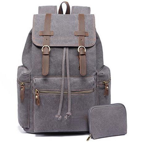 Only-bags.store Sacs à dos vintage, sac à dos en toile pour ordinateur portable, sac à dos d'école, sac à dos élégant pour randonnée en plein air, voyage, camping avec grande capacité  