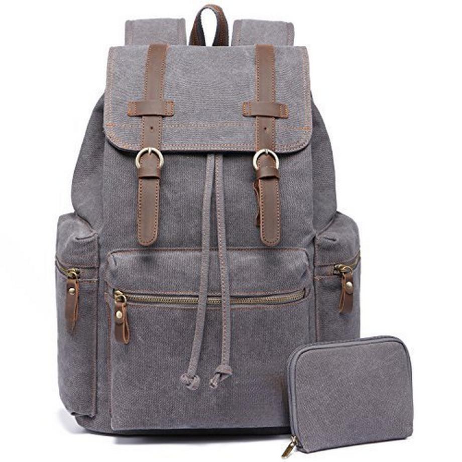 Only-bags.store Vintage Canvas Laptop Rucksack Daypack  