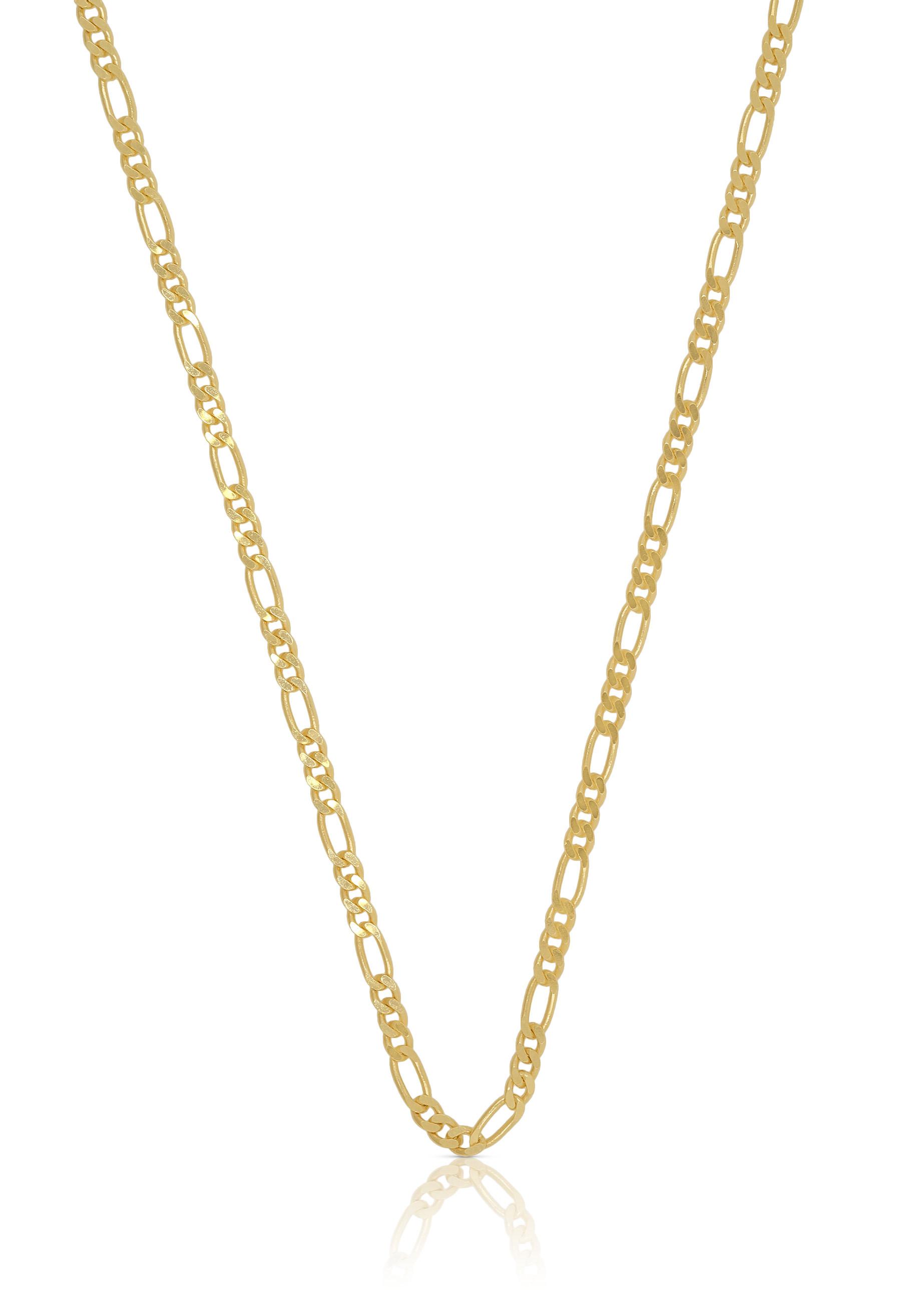 MUAU Schmuck  Collier figaro or jaune 750, 2.3mm, 38cm 