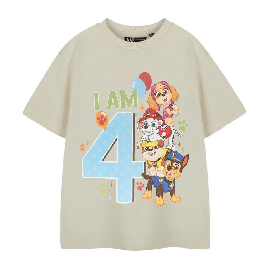 PAW PATROL  I Am 4 Maglietta Compleanno Maniche Corte 