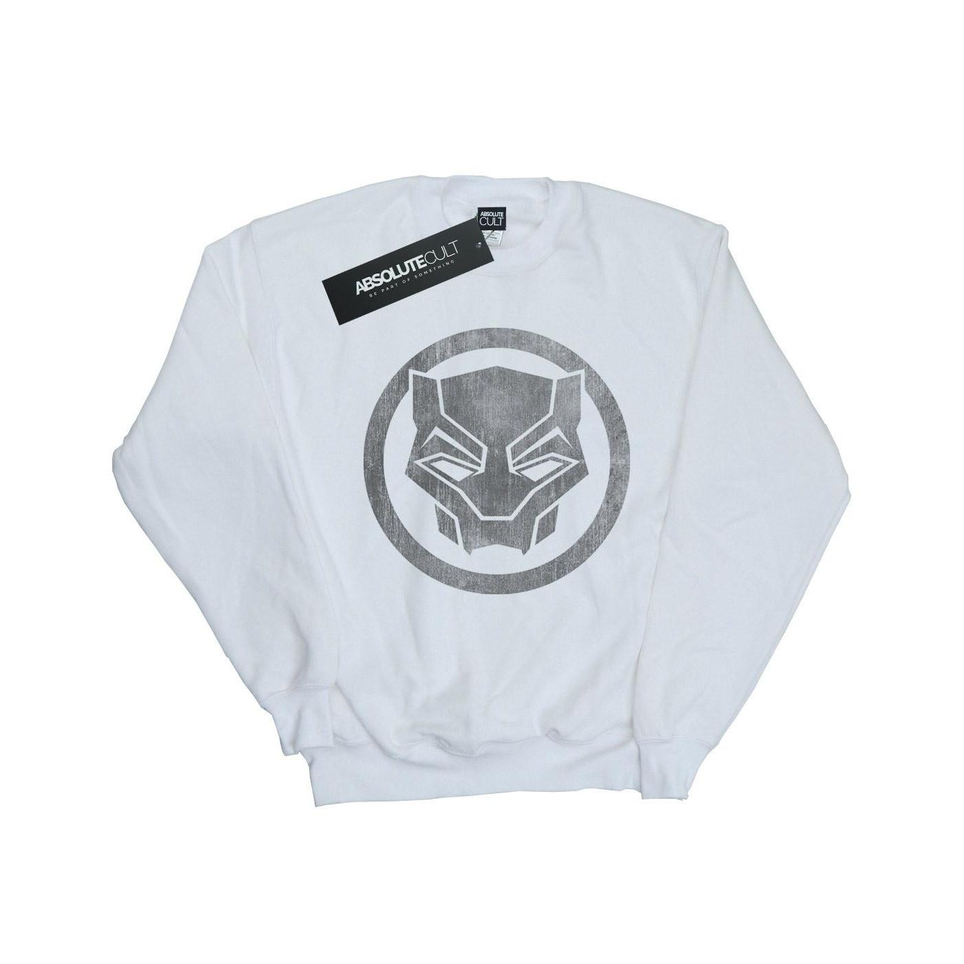 Image of Black Panther Distressed Icon Sweatshirt Mädchen Weiss 116
