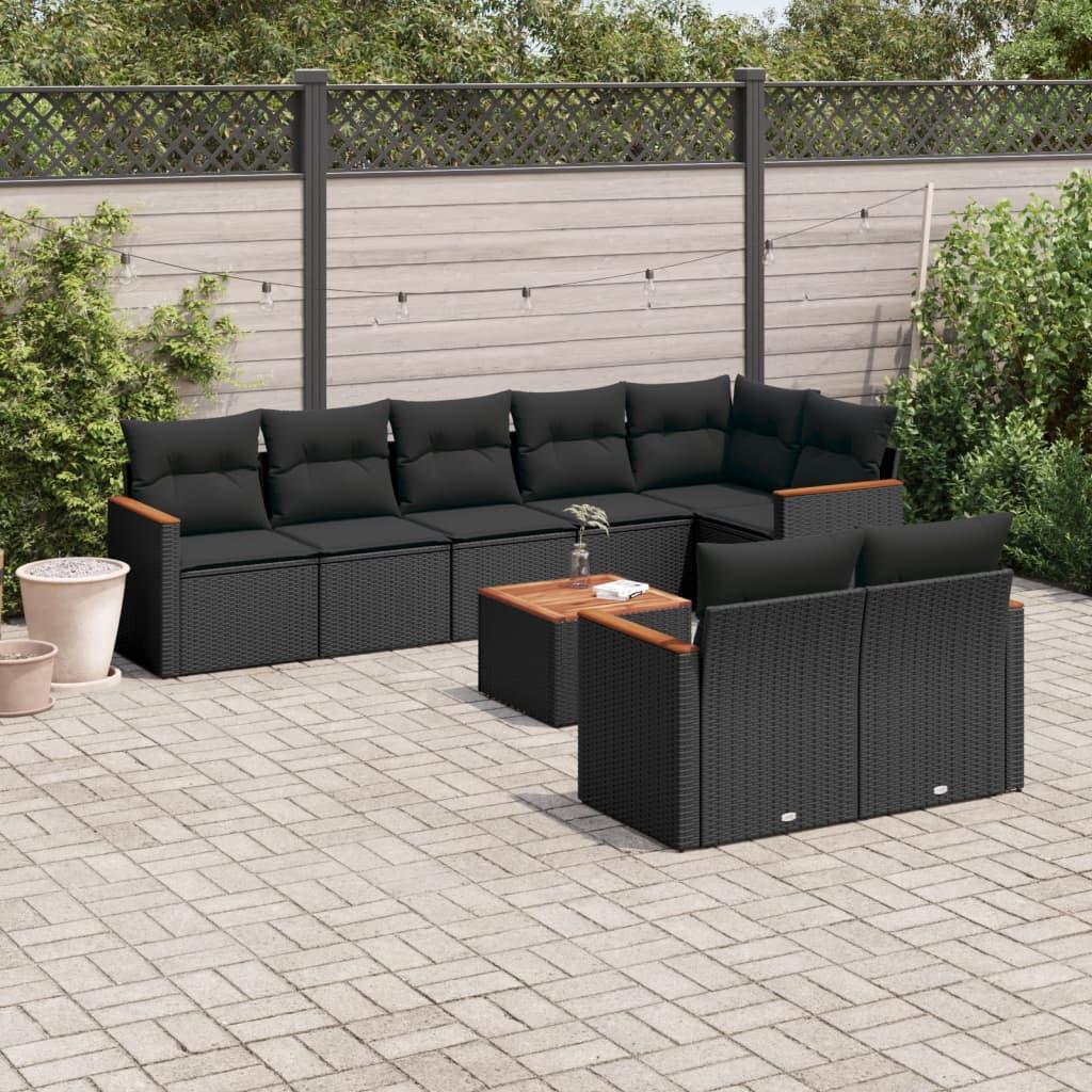 VidaXL set divano da giardino Polirattan  