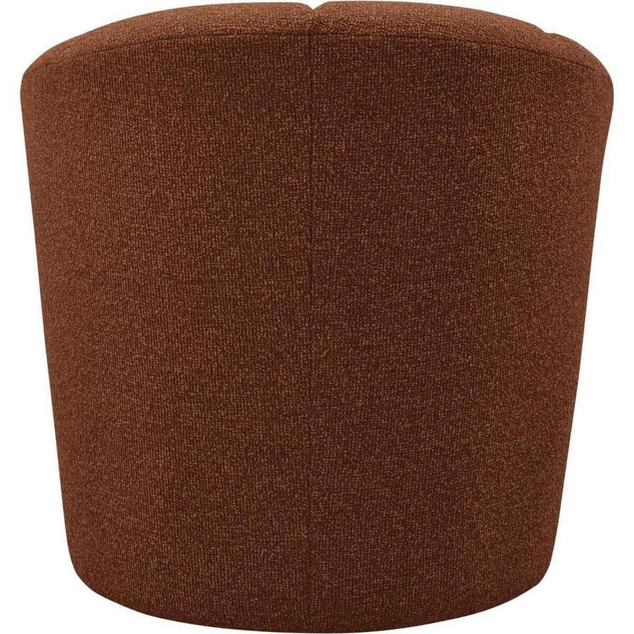 mutoni Fauteuil Mojo pivotant Bouclé marron rouille chiné  