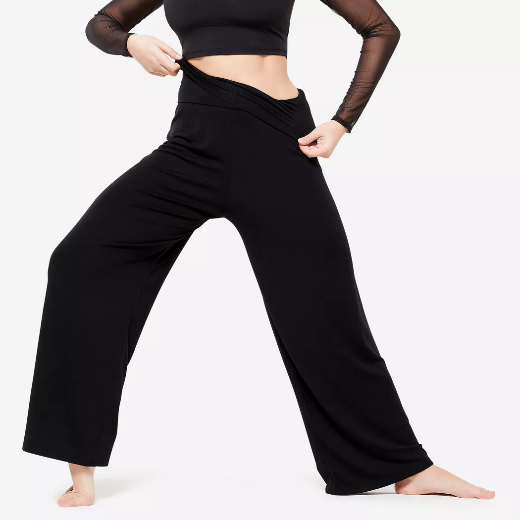 DOMYOS - Sporthose - DANCE, XS, Charcoal Black