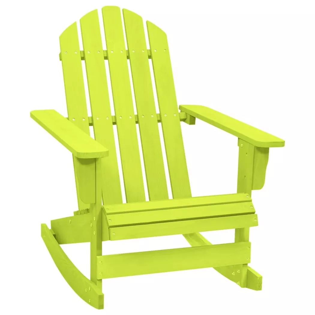 vidaXL Adirondack-Schaukelstuhl Massivholz Tanne Grün