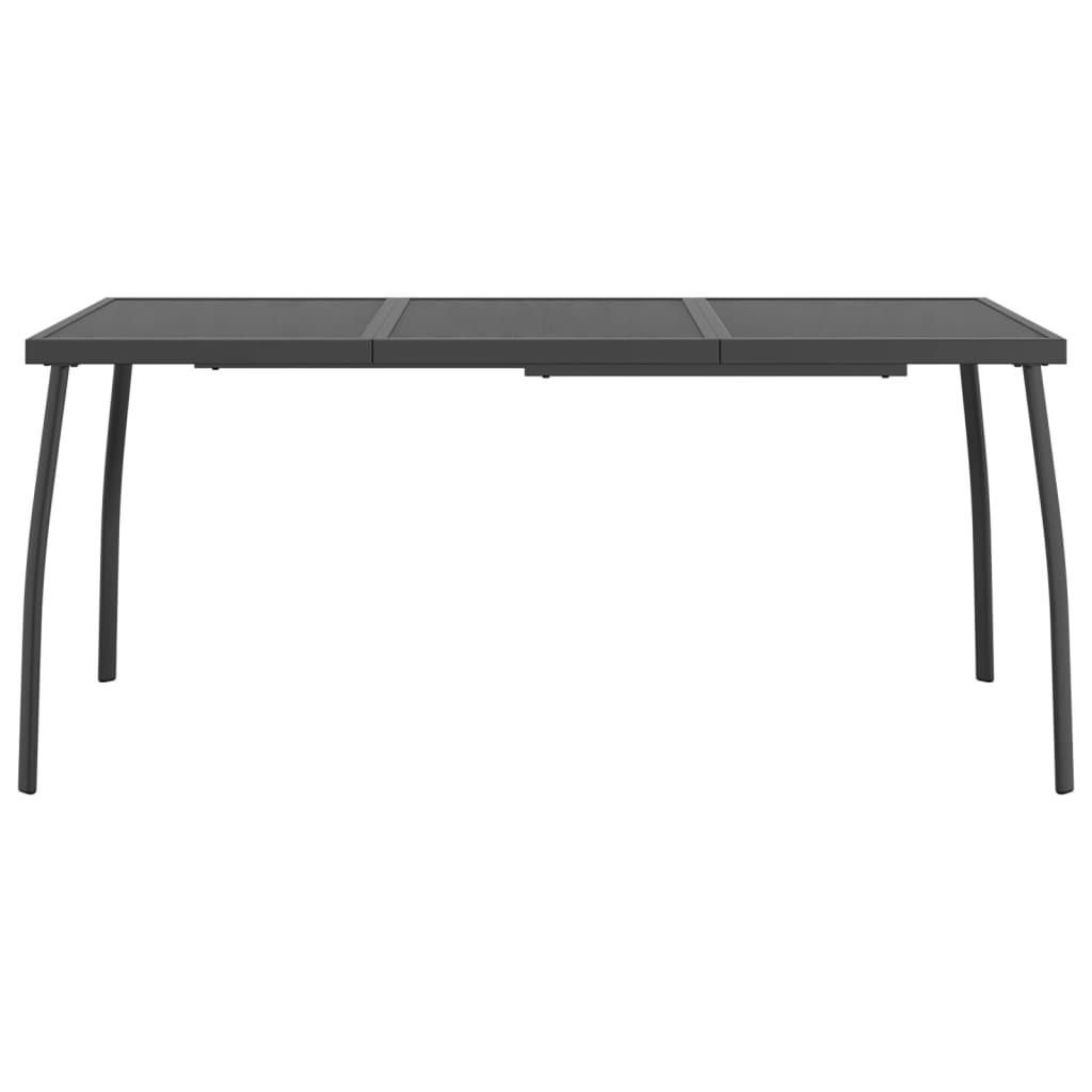 VidaXL Table de jardin acier  