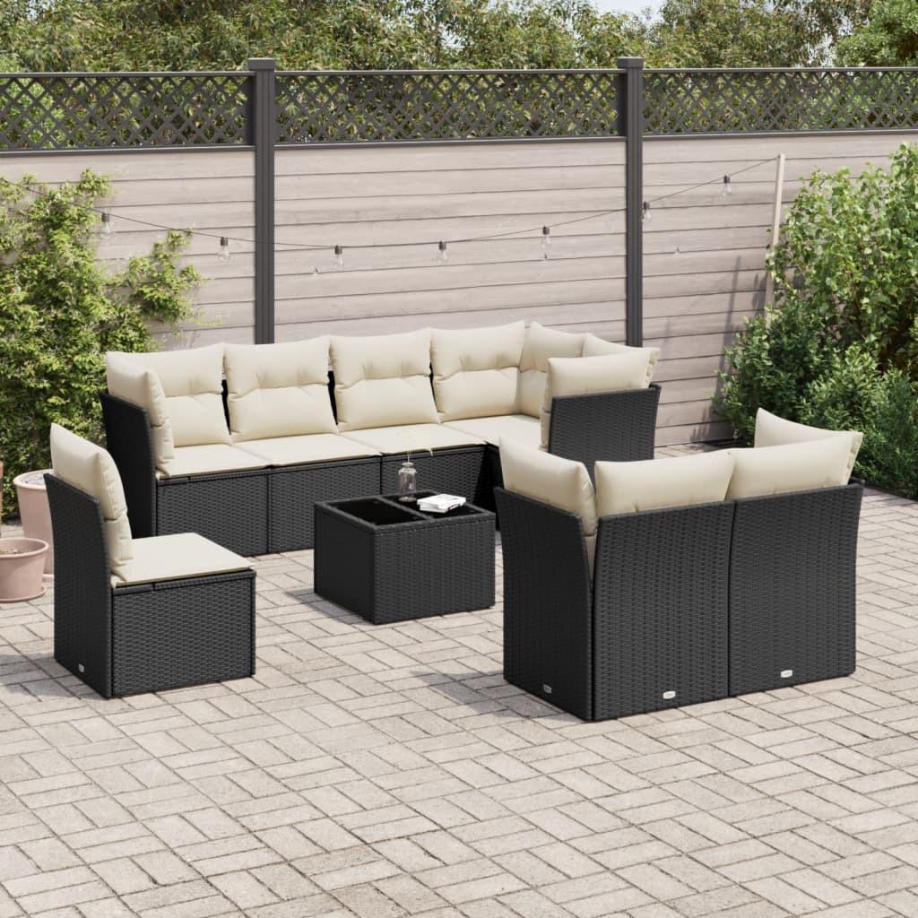 VidaXL set divano da giardino Polirattan  