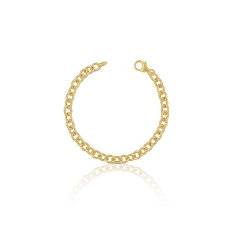 MUAU Schmuck  Bracelet rond d'forçat en or jaune 750, 6,4mm, 19cm 