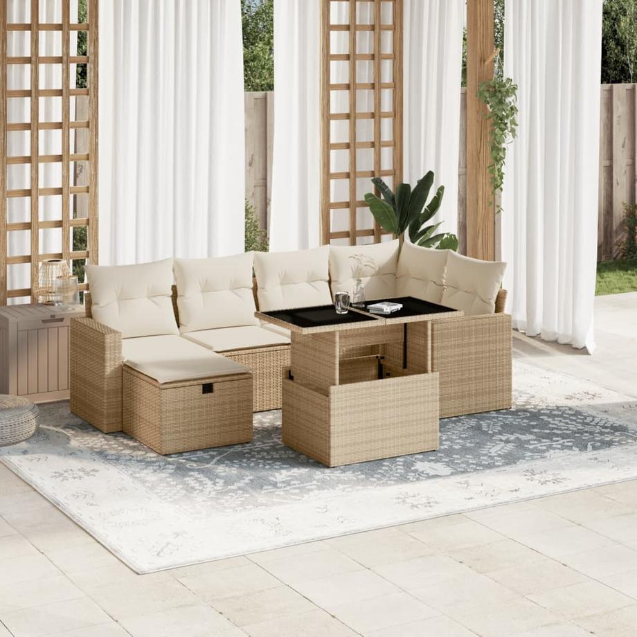 VidaXL set divano da giardino Polirattan  