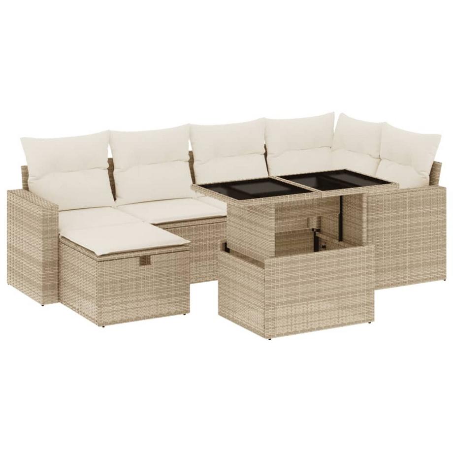 set divano da giardino Polirattan