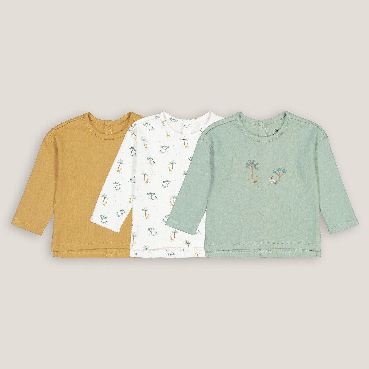 La Redoute Collections  Lot de 3 T-shirts en coton fantaisie 