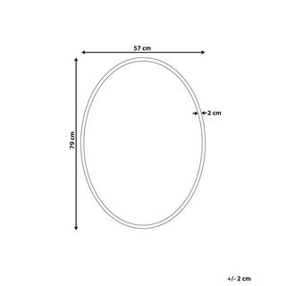 Beliani Miroir en Métal Moderne OUVEA  