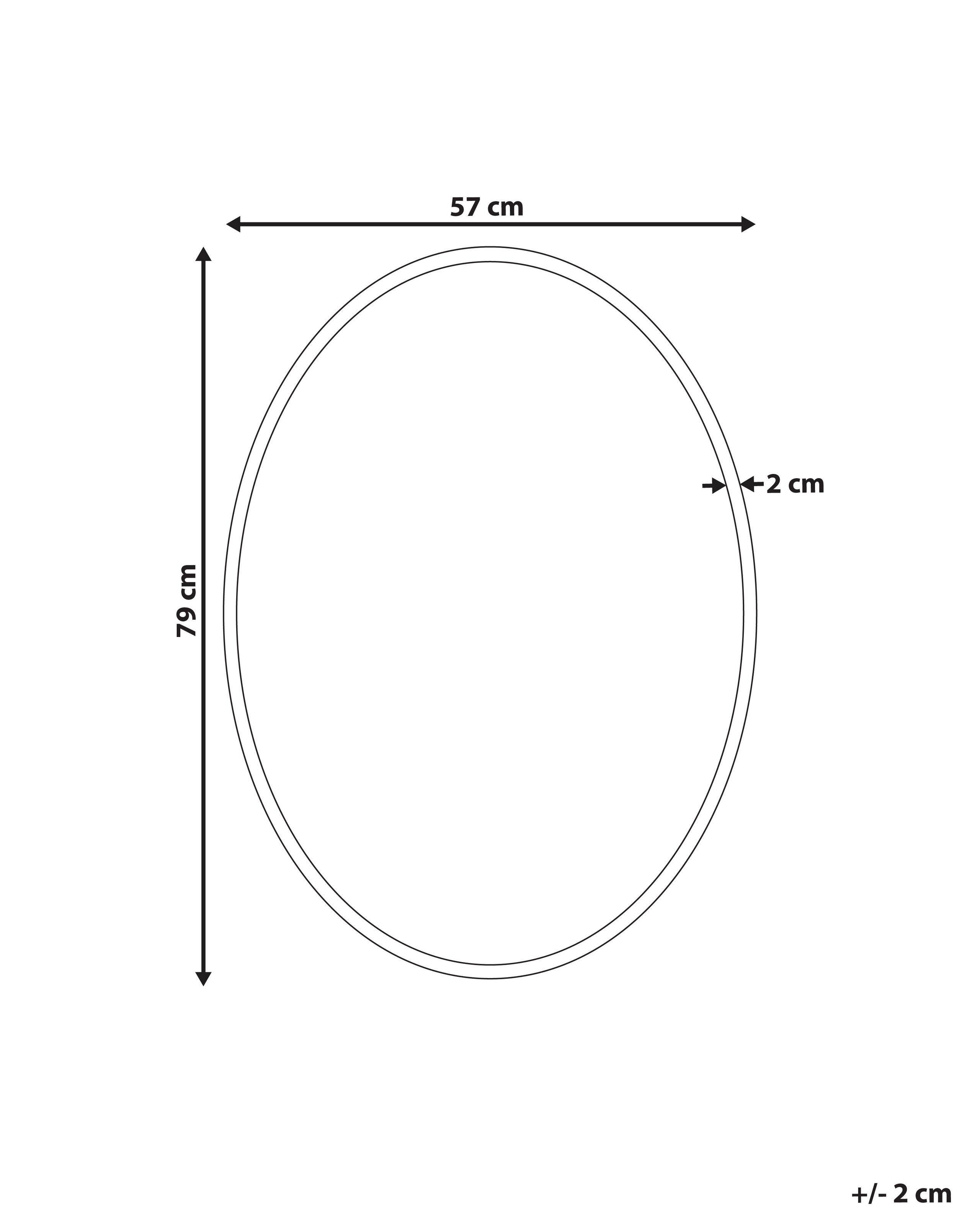 Beliani Miroir en Métal Glamour OUVEA  