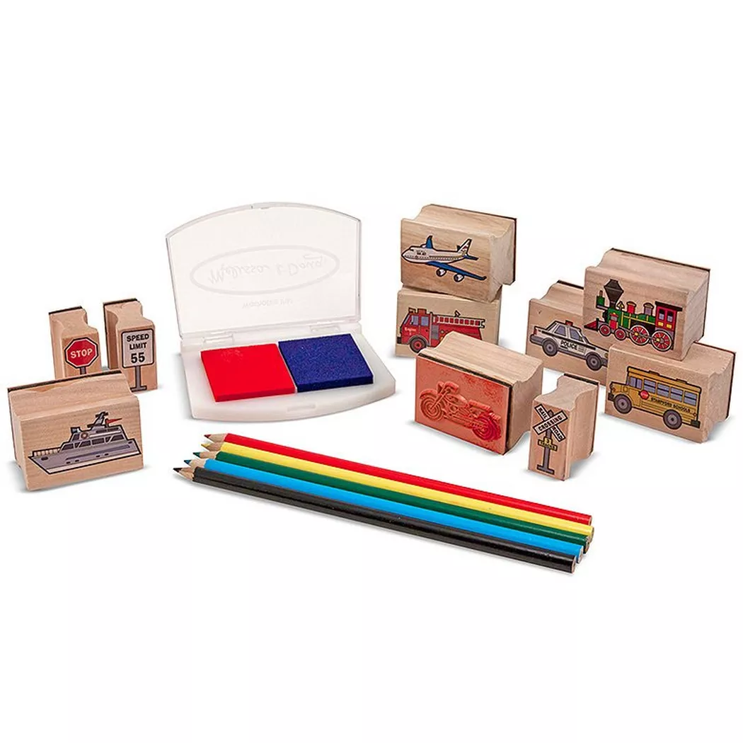 Melissa & Doug - Stempelsortiment Fahrzeuge