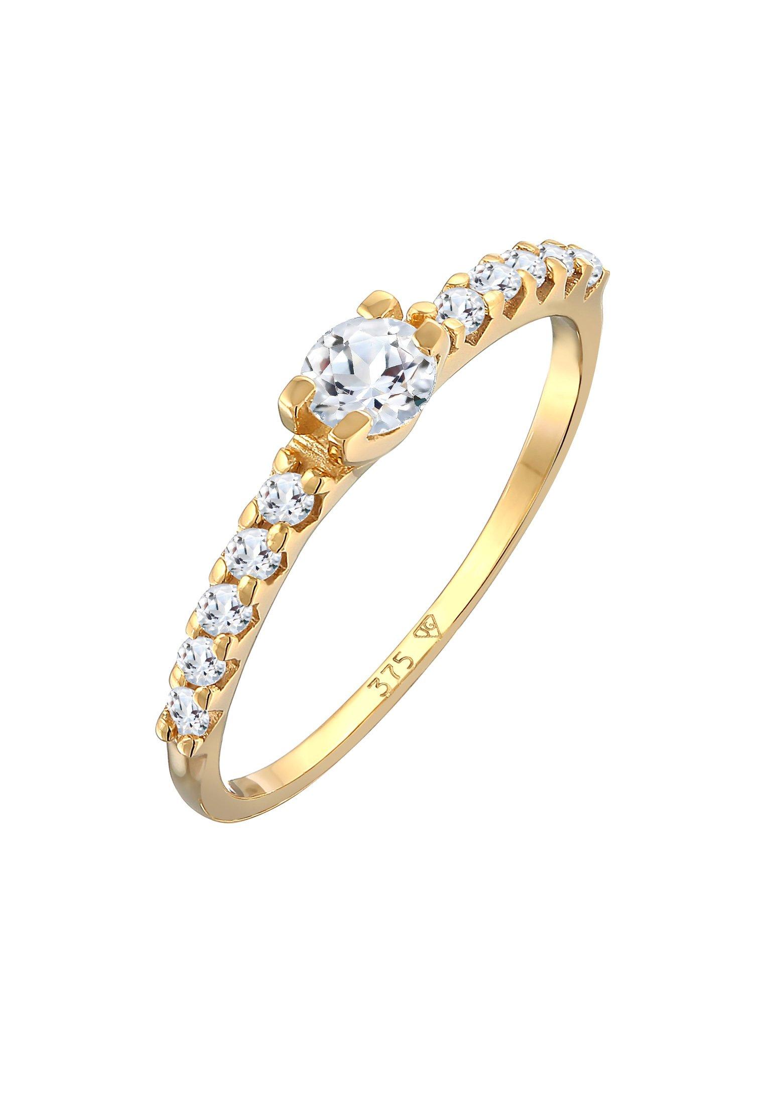 Image of Ring Topas Solitär Verlobung 375er Gelbgold Damen Gold 52mm