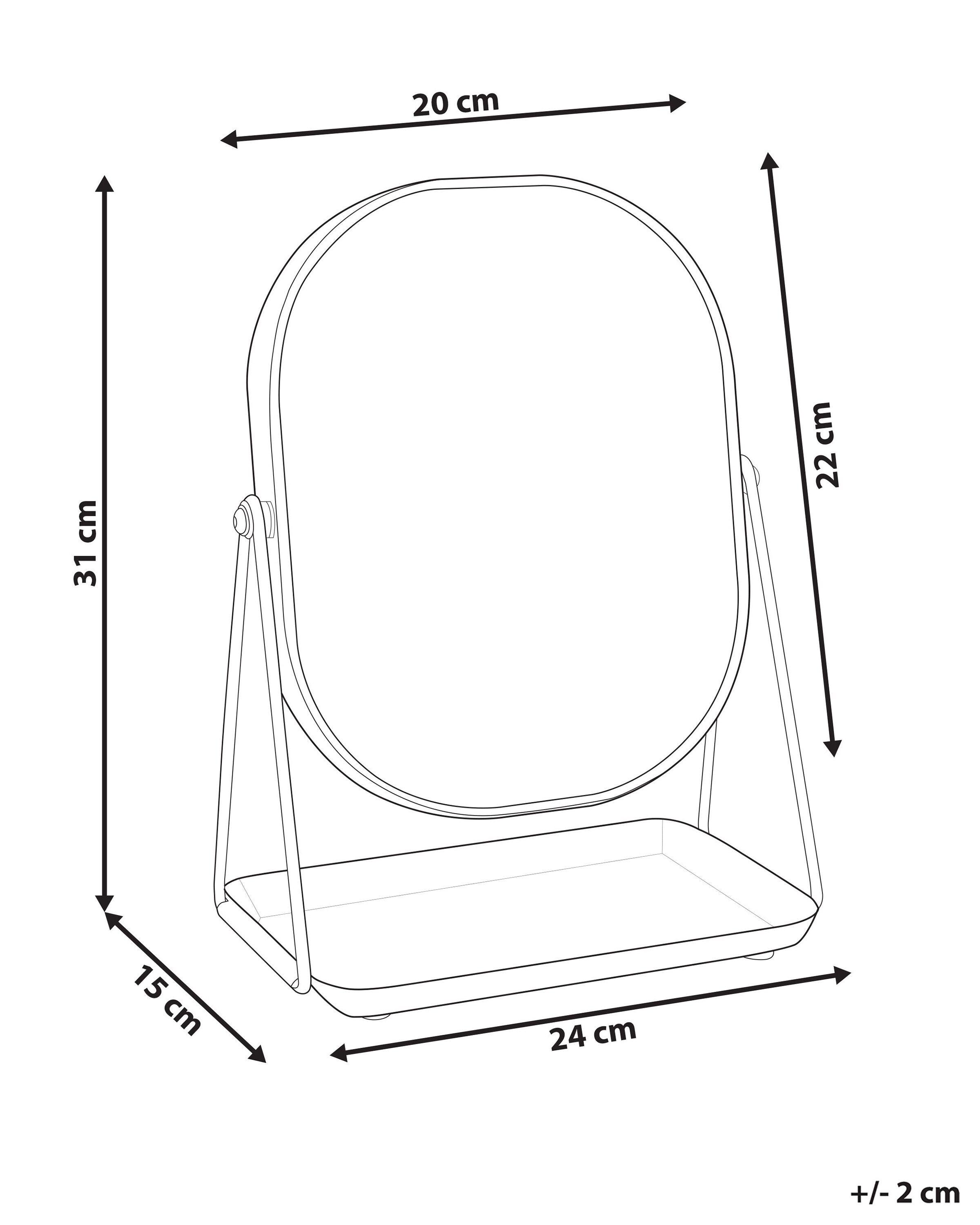 Beliani  Miroir de table en Métal Moderne DORDOGNE 