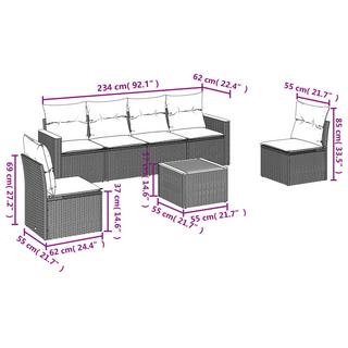 VidaXL Garten sofagarnitur poly-rattan  